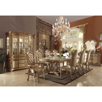 Kenzo 9 piece dining set clearance gold